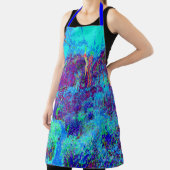 Psychedelische Impressionistische Blauwe Tuin Land Schort (Insitu)