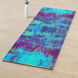 Psychedelische Impressionistische Blauwe Tuin Land Yogamat