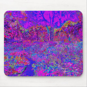 Psychedelische Impressionistische Paarse Landschap Muismat