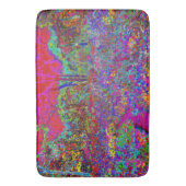 Psychedelische Impressionistische Tuin Landschap Badmat (Voorkant Verticaal)