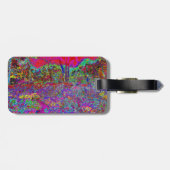 Psychedelische Impressionistische Tuin Landschap Bagagelabel (Achterkant horizontaal)