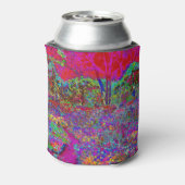 Psychedelische Impressionistische Tuin Landschap Blikjeskoeler (Blikje Achterkant)