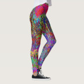Psychedelische Impressionistische Tuin Landschap Leggings (Rechts)