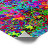 Psychedelische Impressionistische Tuin Landschap Poster (Hoek)
