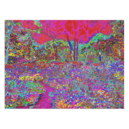 Psychedelische Impressionistische Tuin Landschap Tafelkleed