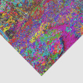 Psychedelische Impressionistische Tuin Landschap Tissuepapier (Detail)
