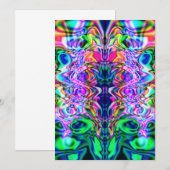 Psychedelische Iridescentie Uitnodigingskaart Kaart (Voorkant / Achterkant)