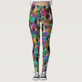 Psychedelische Jack Russell Dames Broek Leggings (Voorkant)