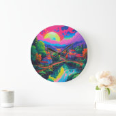 Psychedelische Japanse Landschapskunst Grote Klok (Huis)