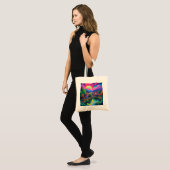 Psychedelische Japanse Landschapskunst Tote Bag (Voorkant (model))
