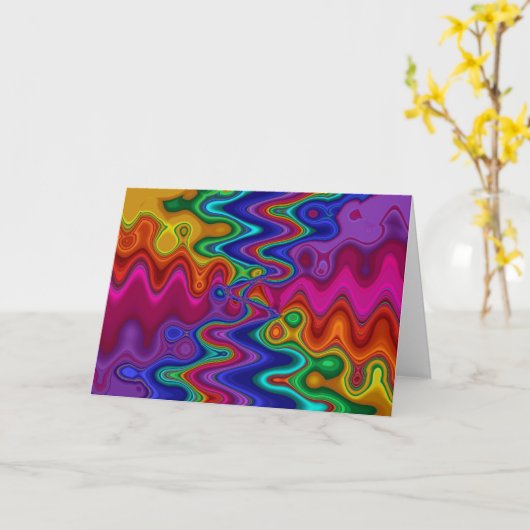 Psychedelische Kaart (Gele Bloem)