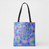 Psychedelische Kaleidoscoop Wervelende Boodschappe Tote Bag (Voorkant)