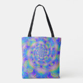 Psychedelische Kaleidoscoop Wervelende Boodschappe Tote Bag (Achterkant)