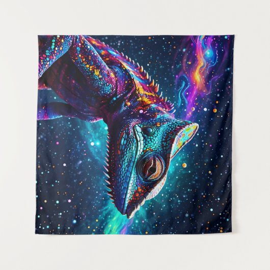 Psychedelische Kameleon Schildersterrenstelsels Wandkleed (Voorkant (horizontaal))