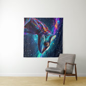 Psychedelische Kameleon Schildersterrenstelsels Wandkleed (In Situ (horizontaal))