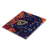 “Psychedelische Kat” door Louis Wain Tegeltje (Zijkant)