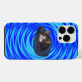 Psychedelische kat iPhone hoesje (Achterkant horizontaal)