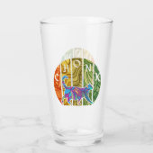 Psychedelische kat - Trippy Feline Art Glas (Achterkant)