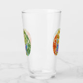 Psychedelische kat - Trippy Feline Art Glas (Links)