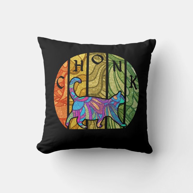 Psychedelische kat - Trippy Feline Art Kussen (Voorkant)