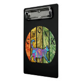 Psychedelische kat - Trippy Feline Art Mini Klembord (Angled2)