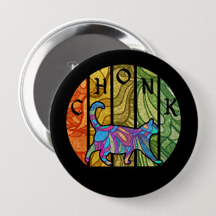Psychedelische kat - Trippy Feline Art Ronde Button 4,0 Cm