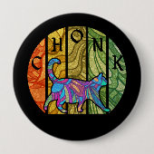 Psychedelische kat - Trippy Feline Art Ronde Button 4,0 Cm (Voorkant)
