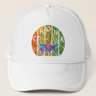 Psychedelische kat - Trippy Feline Art Trucker Pet