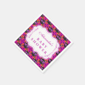 Psychedelische Katten Halloween Baby Shower Servet (Hoek)
