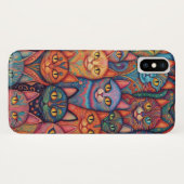 Psychedelische katten. Hippie, Boheems, BoHo Case-Mate iPhone Case (Achterkant (horizontaal))