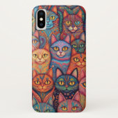 Psychedelische katten. Hippie, Boheems, BoHo Case-Mate iPhone Case (Achterkant)