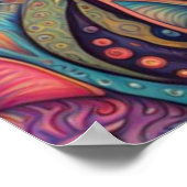 Psychedelische katten. Hippie, Boheems, BoHo Poster (Hoek)