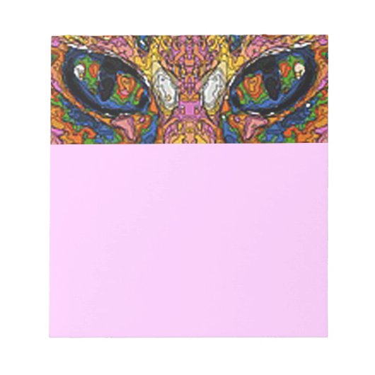 Psychedelische Kattenogen Notitieblok (Voorkant)