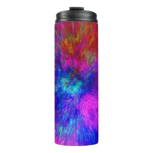 Psychedelische Kersplash...... Thermosbeker