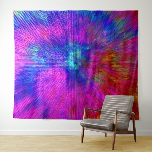 Psychedelische Kersplash...... Wandkleed (In Situ (horizontaal))