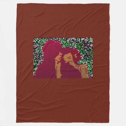 Psychedelische Kerstliefde Fleece Deken (Voorkant)