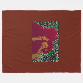 Psychedelische Kerstliefde Fleece Deken (Voorkant (Horizontaal))