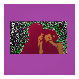 Psychedelische Kerstliefde Foto Afdruk