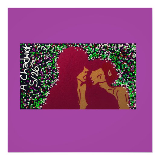 Psychedelische Kerstliefde Foto Afdruk (Voorkant)