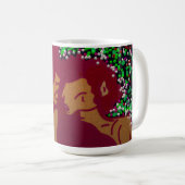 Psychedelische Kerstliefde Koffiemok (Voorkant rechts)