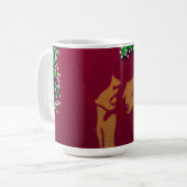 Psychedelische Kerstliefde Koffiemok (Voorkant links)