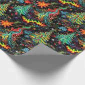 Psychedelische Kerstmis #2 Cadeaupapier (Hoek)