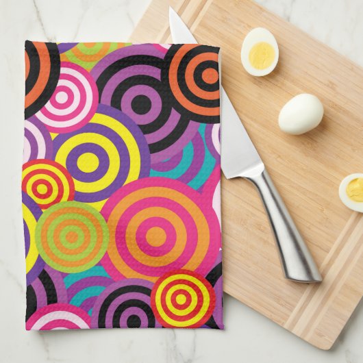 psychedelische keukenhanddoek (Quarter Fold)