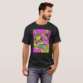 Psychedelische Kitty Kitten In Kat Stijl 2 T-shirt (Voorkant volledig)
