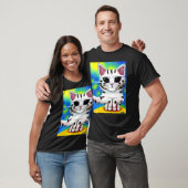 Psychedelische Kitty Kitten In Kattenstijl 3 T-shirt (Unisex)