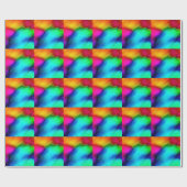 Psychedelische Kleuren Cadeaupapier (Vlak)