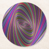 Psychedelische kleuren ronde kartonnen onderzetter (Voorkant)