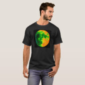 psychedelische kleurenmaan t-shirt (Voorkant volledig)