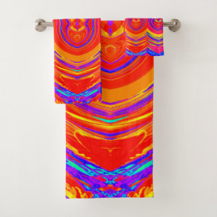 Psychedelische Kleurenpatroon Bad Handdoek