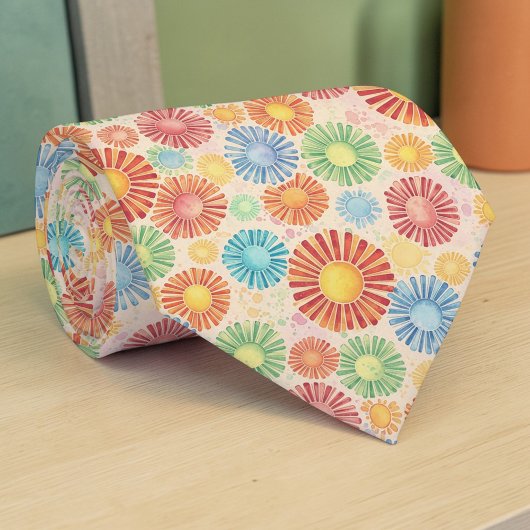 Psychedelische Kleurrijke Aangepaste Halsdas Stropdas